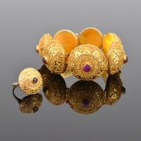 18K Gold & Ruby Estate Bracelet & Ring Set - Sold for $3,328 on 11-09-2023 (Lot 1093a).jpg